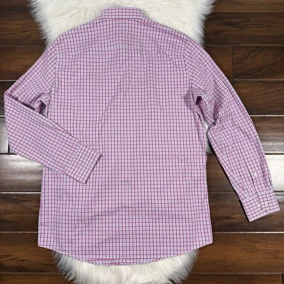 Southern Tide Men's Size Small Charleston Board Creek Pink Plaid Sport Shirt